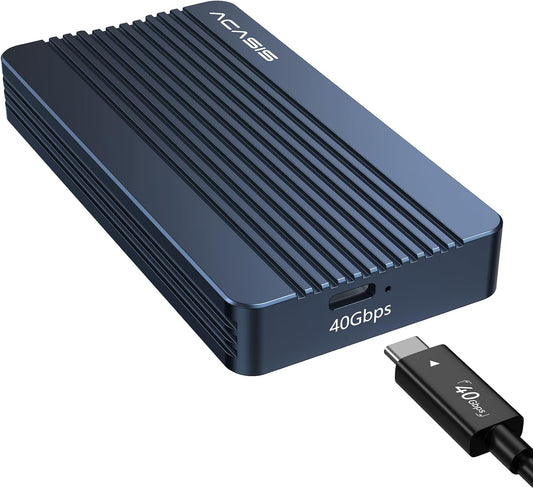 ACASIS 40Gbps M.2 NVMe SSD Enclosure, TBU405 for M1 M2 Pro/Max, Compatible with Thunderbolt 4/3/USB3.2/3.1/3.0/2.0, M.2 Enclosure Support SSD 2280/2260/2242/2230 B+M M-Key