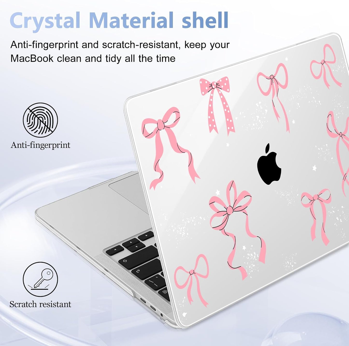 for MacBook Pro 16 inch Case 2019 2020 Release Model A2141, Plastic Hard Shell Cover with Keyboard Cover & Screen Protector for MacBook Pro 16 inch with Touch Bar & Touch ID, Star Bow