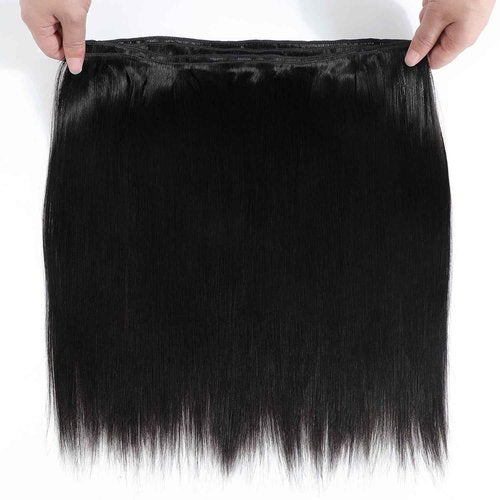 Grand Nature Virgin Human Hair Bundles, Brazilian Raw Virgin Hair Bundles Straight Double Drawn Hair Wefts