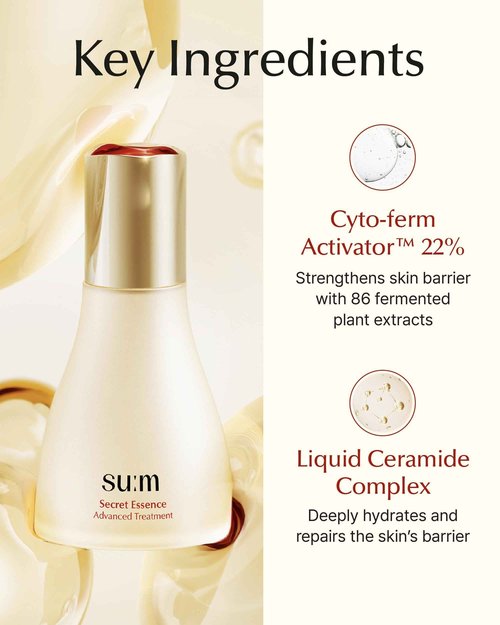 SU:M Secret Essence (2.71 fl oz) - Korean skin care, Skin Barrier Repair Hydrating Serum for Face, Moisturizer, Facial Serums