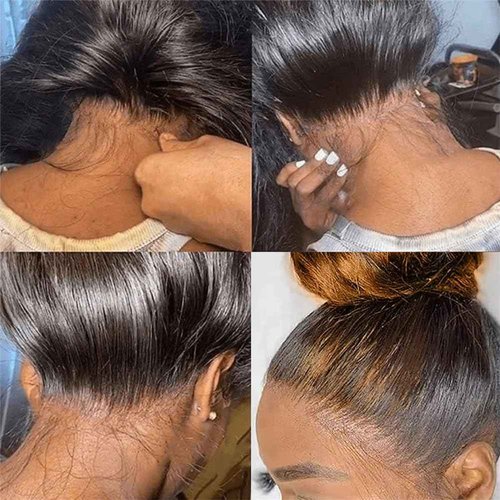 Nicy 360 Transparent Lace Body Wave Wig Remy Human Hair Updo Pre Plucked Glueless Frontal Wigs Hair Extrenstion with Baby Hair (30 highlight wave, 18inch)
