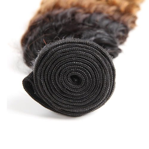 Giginger Bundles Human Hair T1B/4/30 Omber Deep Wave Human Hair Bundles 20 22 24 Inch Omber Black Chocolate Light Brown Unprocessed Quick Weave Soft Sewn In Hair Extensions for Black Women