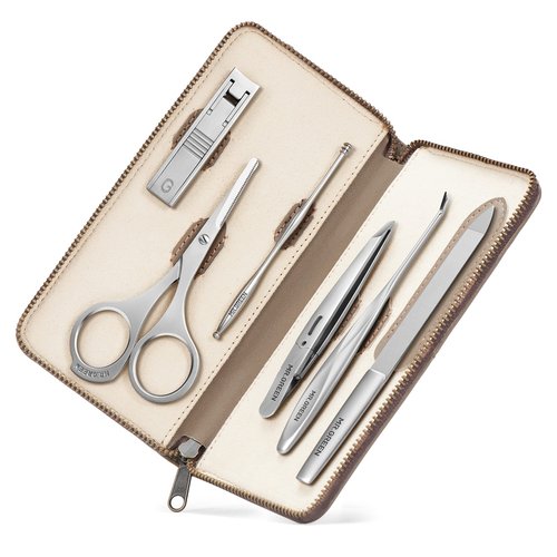 MR.GREEN Portable Luxury Manicure Sets Stainless Steel Pedicure Kits with Full-Grain Cowhide Leather Cover Personal Care Tools Set