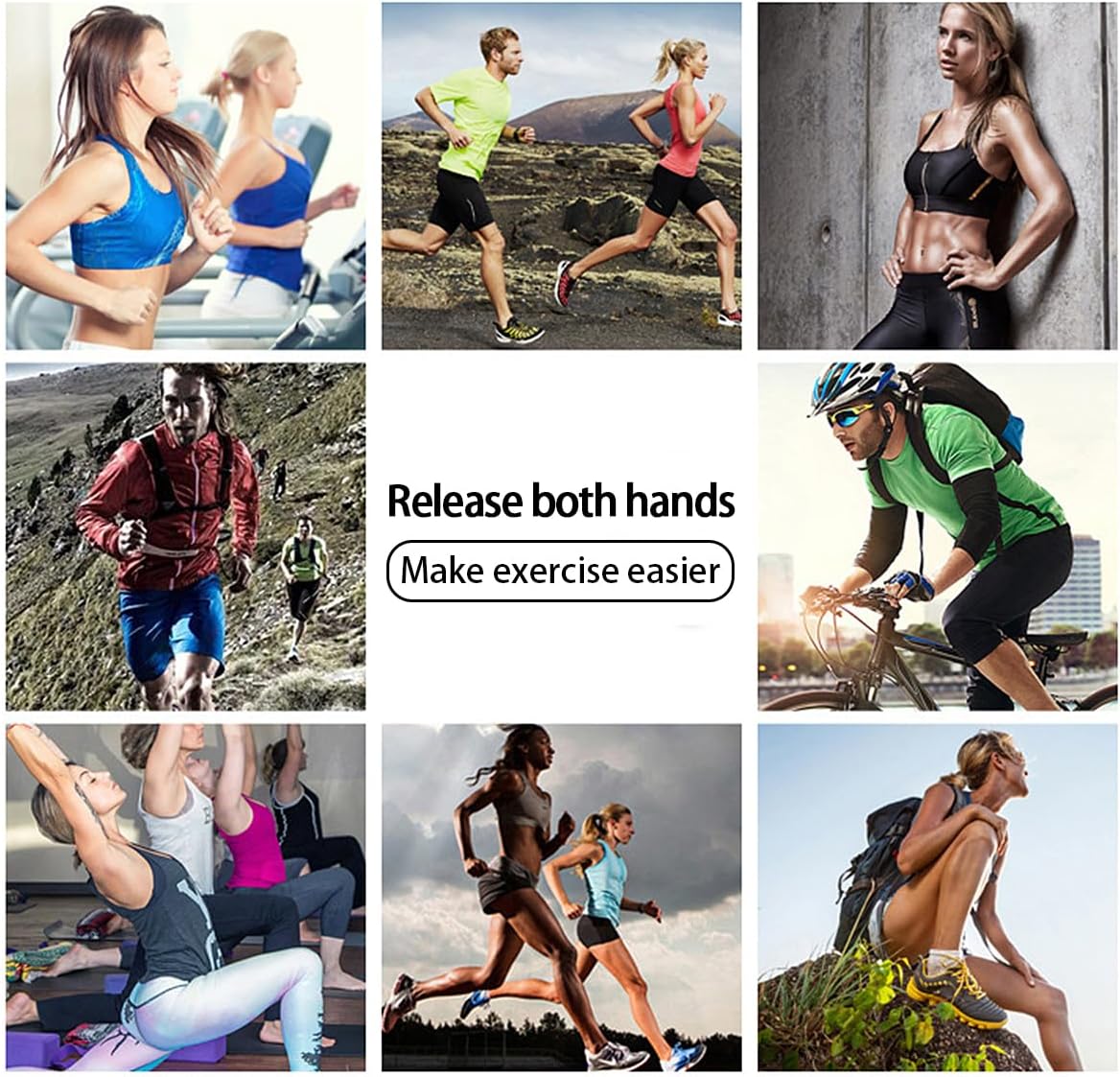 Running Phone Armband for Men Women,Universal Arm Bands for Phones Below 8 Inches,Waterproof Cell Phone Armband for Hiking,Running,Cycling,Climbing(Grey L)