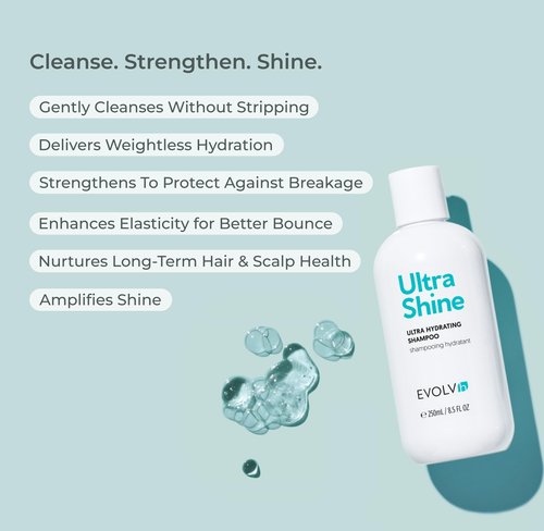 EVOLVh - Natural UltraShine Moisture Shampoo | Vegan, Non-Toxic, Clean Hair Care (33.8 fl oz | 1L)