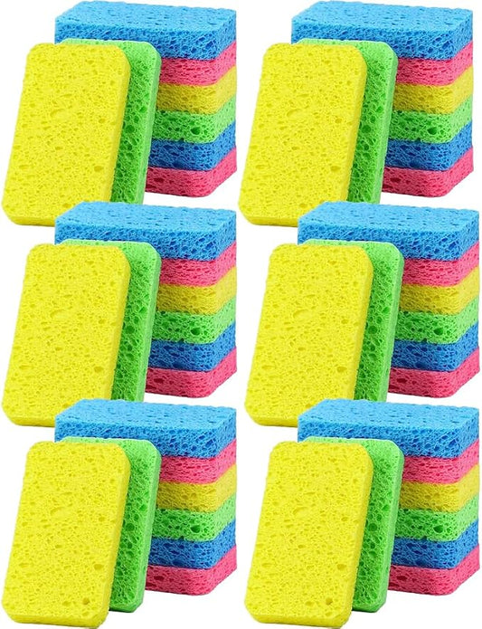 36 - Pack Non-Scratch Scrub Sponges - Sponges for Dishes and Washing Dishes, Cleaning Sponges for Kitchen Home and More（Mixed）