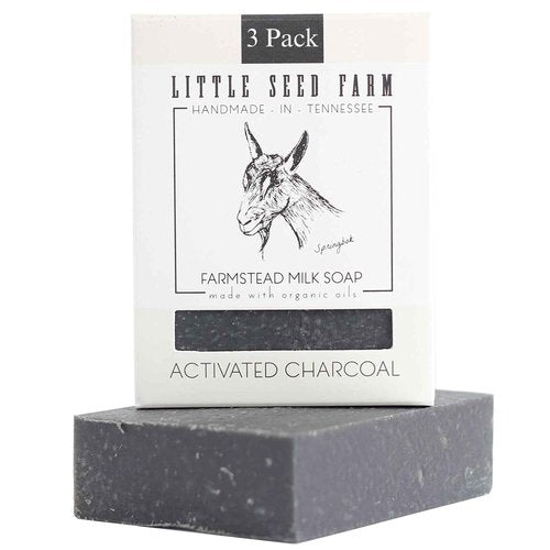 Little Seed Farm Activated Charcoal Bundle - Deo Cream + Soap + Serum + Moisturizer