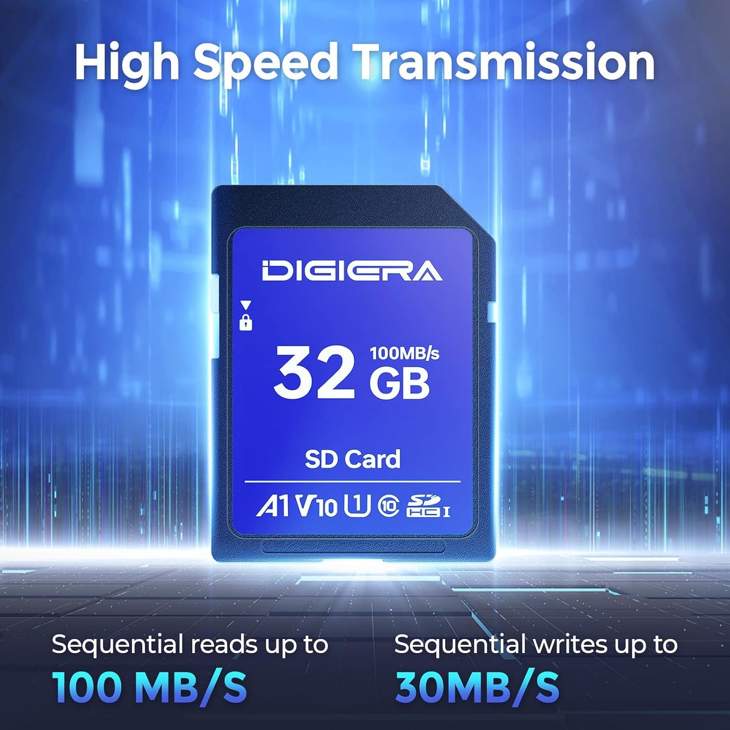 32GB CS100 SDHC UHS-I Memory Card - up to 100MB/s, C10, U1, V10, Full HD, SD Card for Computers, Digital Cameras, Home Theatre Devices, Car Navigation Systems (2 Pack)