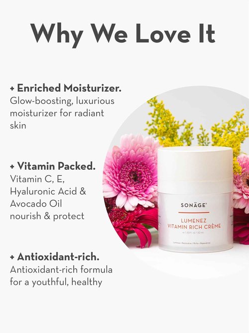 SONAGE Lumenez Vitamin Facial Cream: Daily Restorative Moisturizer with Vitamin C | Hydrating Cream for Dry Skin