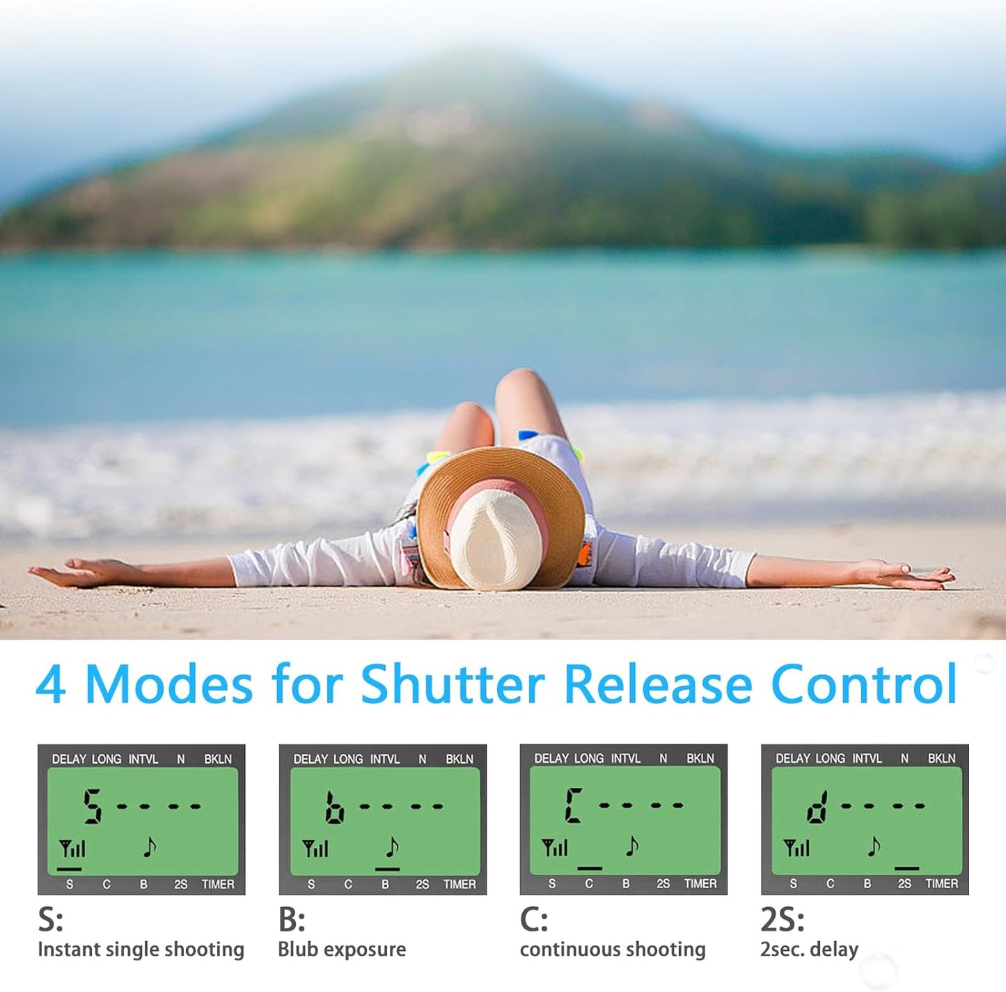AODELAN Camera Wireless Timer Remote Control with Intervalometer Wired Shutter Release Cable for Panasonic GH5 G1GH1GH2 GH5 G85 GX7 GX8 FZ2500 FZ200 FZ1000 FZ200 FZ150 Cameras and for Olympus Cameras