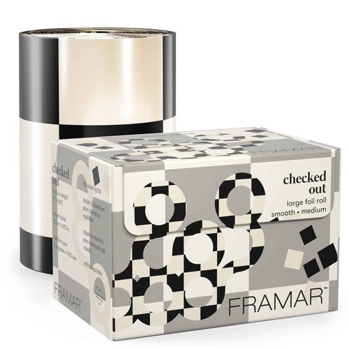 FRAMAR Checkered Hair Foil – Large Hair Foils For Highlighting, Foil For Hair Highlighting, Color Foil Rolls, Salon Foils For Hair Stylist, Hair Color Foils For Hair Stylist 1600 ft