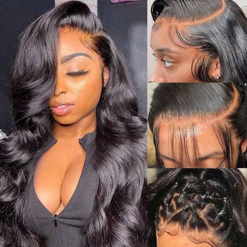 BOXIUBUT 200% Density 13x6 Body Wave Lace Front Wigs Human Hair HD Transparent full frontal lace wigs human hair 13x6 for Women Glueless Wigs Human Hair with Baby Hair
