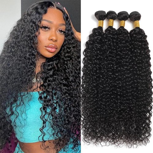 Water Wave Human Hair Bundles 12A Brazilian Virgin 20 22 24 Inch 300g/pack 3 Bundles Human Hair Wet and Wavy 100% Unprocessed Natural Black