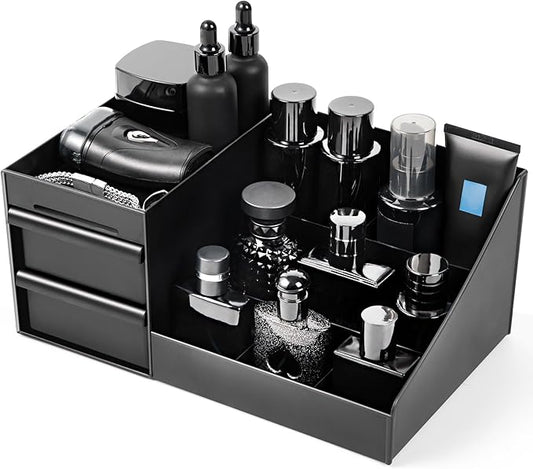 EXIN DECHEN Cologne Organizer for Men,Cologne Stand,Bathroom Organizer,Organizador de Perfumes,Dresser Organizer Countertop,Mens Bedroom Essentials,Room Decor for Men,Gifts for Mens