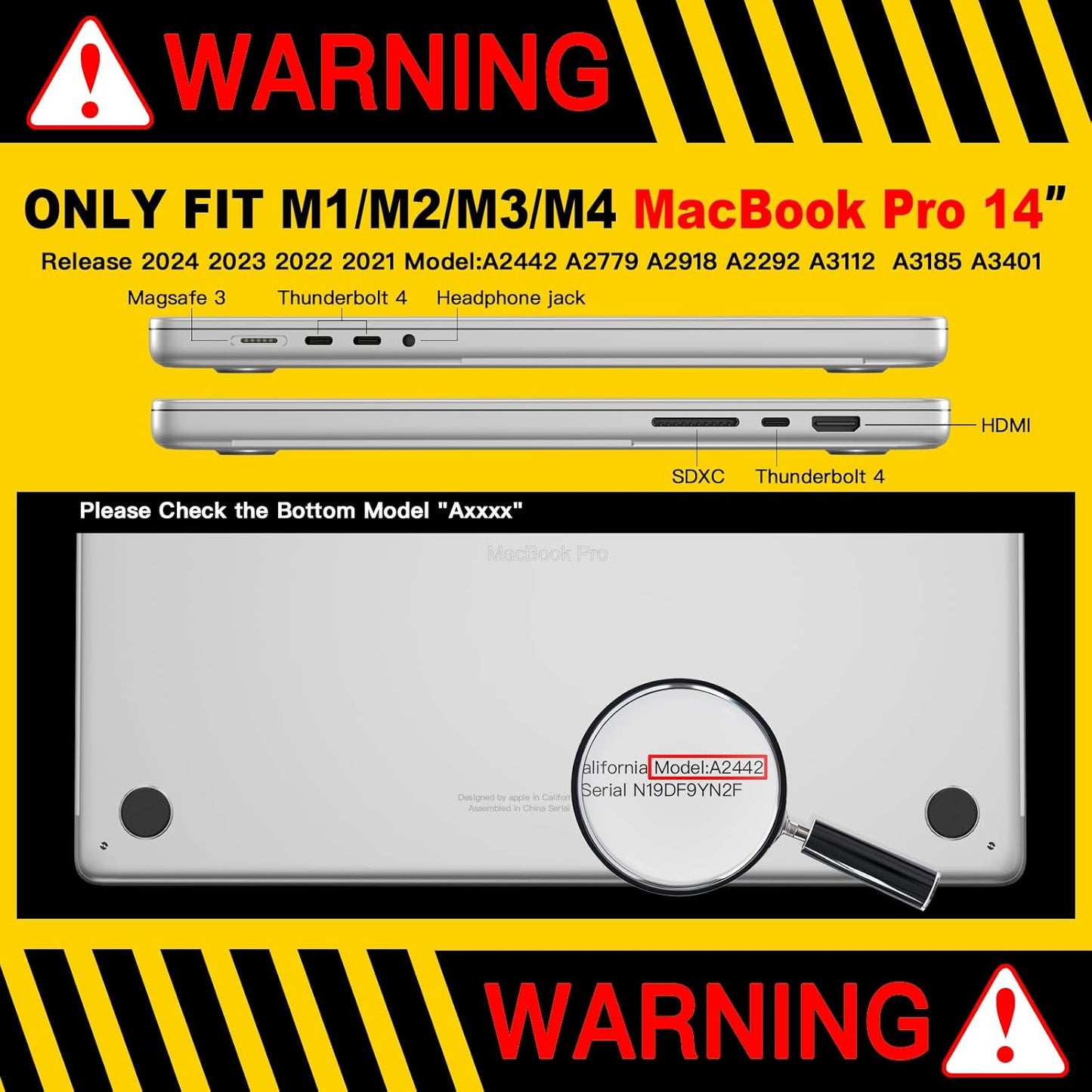 CISSOOK for MacBook Pro 14 Inch Case 2024 2023 2022 2021 M4/M3/M2/M1 Pro/Max Chip A3401 A3112 A3185 A2918 A2992 A2779 A2442 Model, Plastic Cover for MacBook Pro 14'' with Touch ID, Retro Floral