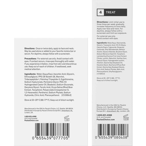 Paula's Choice CLINICAL Discoloration Repair Serum with Tranexamic Acid & BOOST C15 Booster, Concentrated 15% Vitamin C Serum, Duo for Stubborn Dark Spots, Fragrance-free, Set of 2