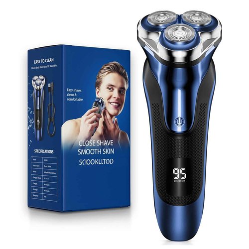 GDKLXL Rechargeable Electric Razor for Men: IPX6 Waterproof Shaver - 1.5H Fast Charge, 4D Flex Precision Blades with Pop-Up Trimmer - Gentle on Sensitive Skin, Perfect for Travel