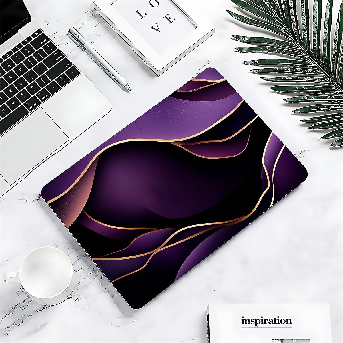 Compatible with MacBook Air 13.3 13.6 Inch Case 2022 2021 2020 2019 Plastic Hard Shell Case Cover,13.3 Pro(A1706/A1708/A1989/A2159/A2289/A2338), Purple and Gold Color Line