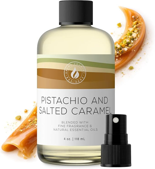 Aroma Country Pistachio & Salted Caramel Diffuser Oil - Luxury Dessert-Inspired Fragrance Oil, Home Aroma for Diffusers & Room Spray - Premium Aromatherapy Oils & Home Scent (4 Fl Oz)