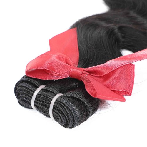 Raw Bundles Human Hair Body Wavy Human Hair Bundles 22 inch Thick Ends No Tangle Shedding 15A Raw Indian Hair Triple Lifespan 3X (Black, 22inch)