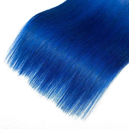 Habiliana Bundles Human Hair 26 28 30 Inch Straight T1B Blue Human Hair Bundles 11A Unprocessed Brazilian Virgin Quick Weave Hair Extensions for Black Women