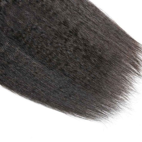 Yaki Straight Human Hair Bundles Natural Black Color Unprocessed Brazilian Virgin Hair 20 20 20 Inch Kinky Straight Bundles Human Hair
