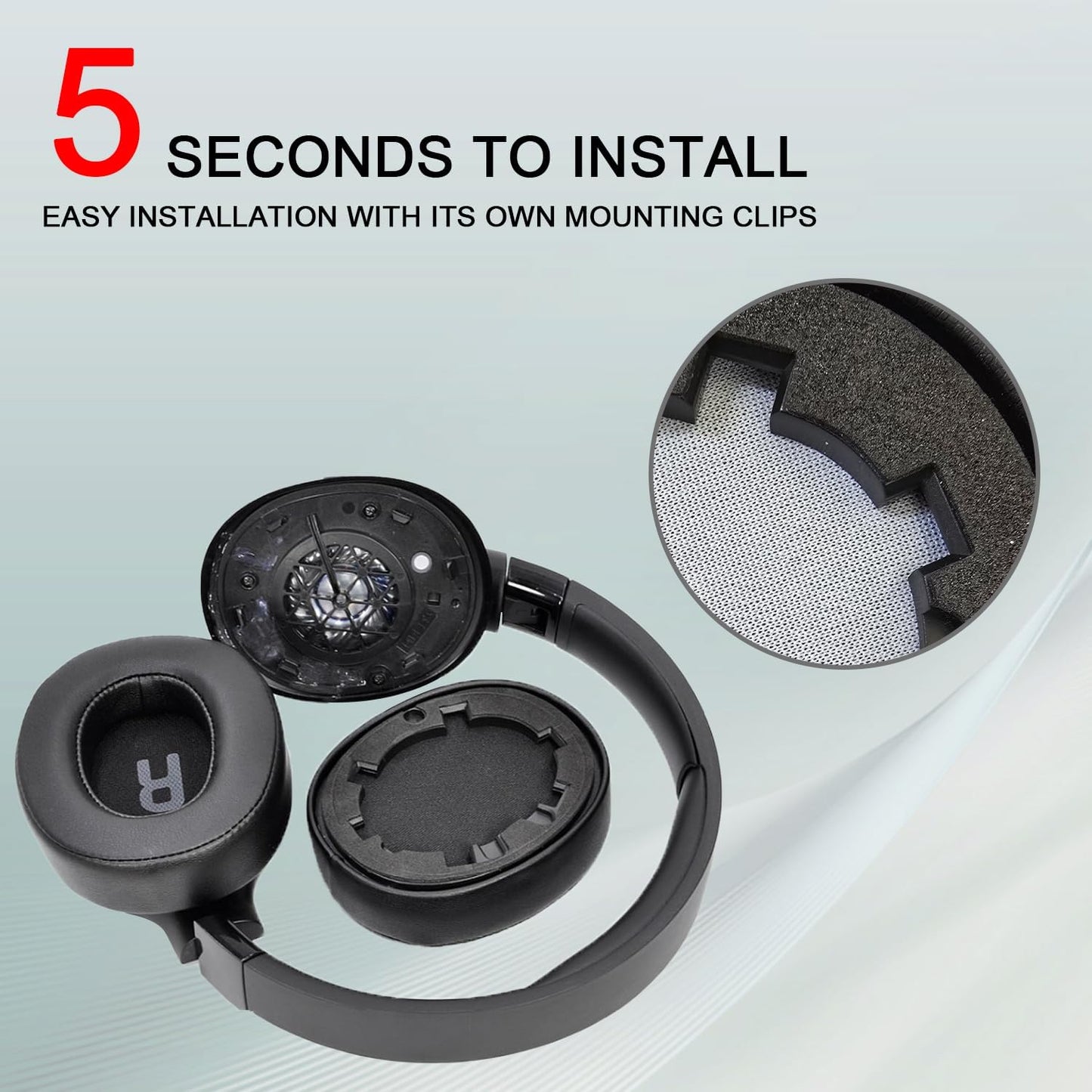 Replacement Ear Pads for JBL Tune 700(700BT)/710(710BT)/720(720BT)/750(750BT,750BTNC)/760(760NC)/770(770NC) Headphones, Headset Ear Cushions, Headset Earpads, Ear Cups Cover-Red
