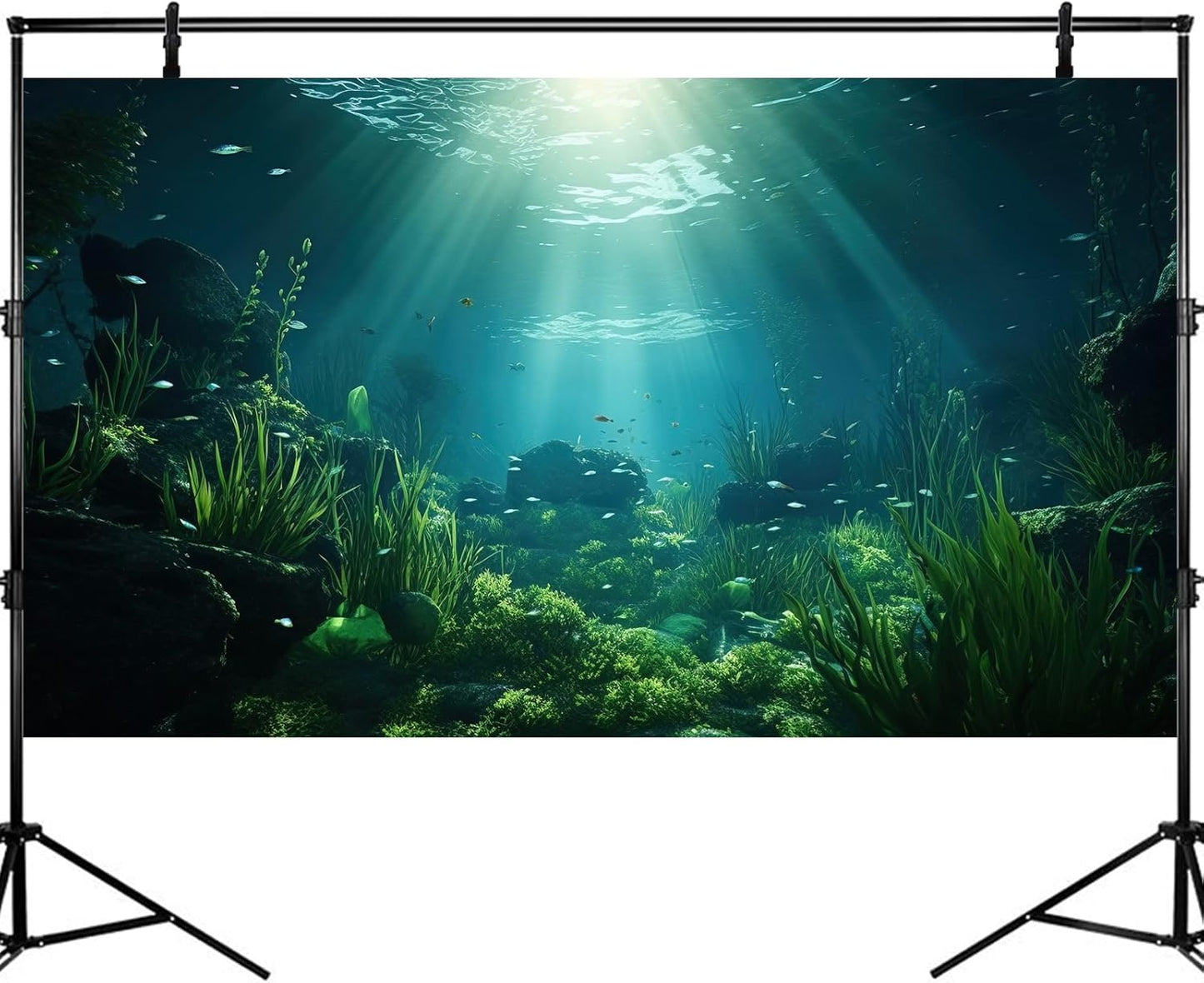 Underwater Fish Tank Background Under The Sea Aquarium Background Ocean Floor Aquatic Plants Fish Tank Backgrounds Deep Sea Sunray Tropical Aquarium Fish Reptile Tank Backgrounds 30x12in