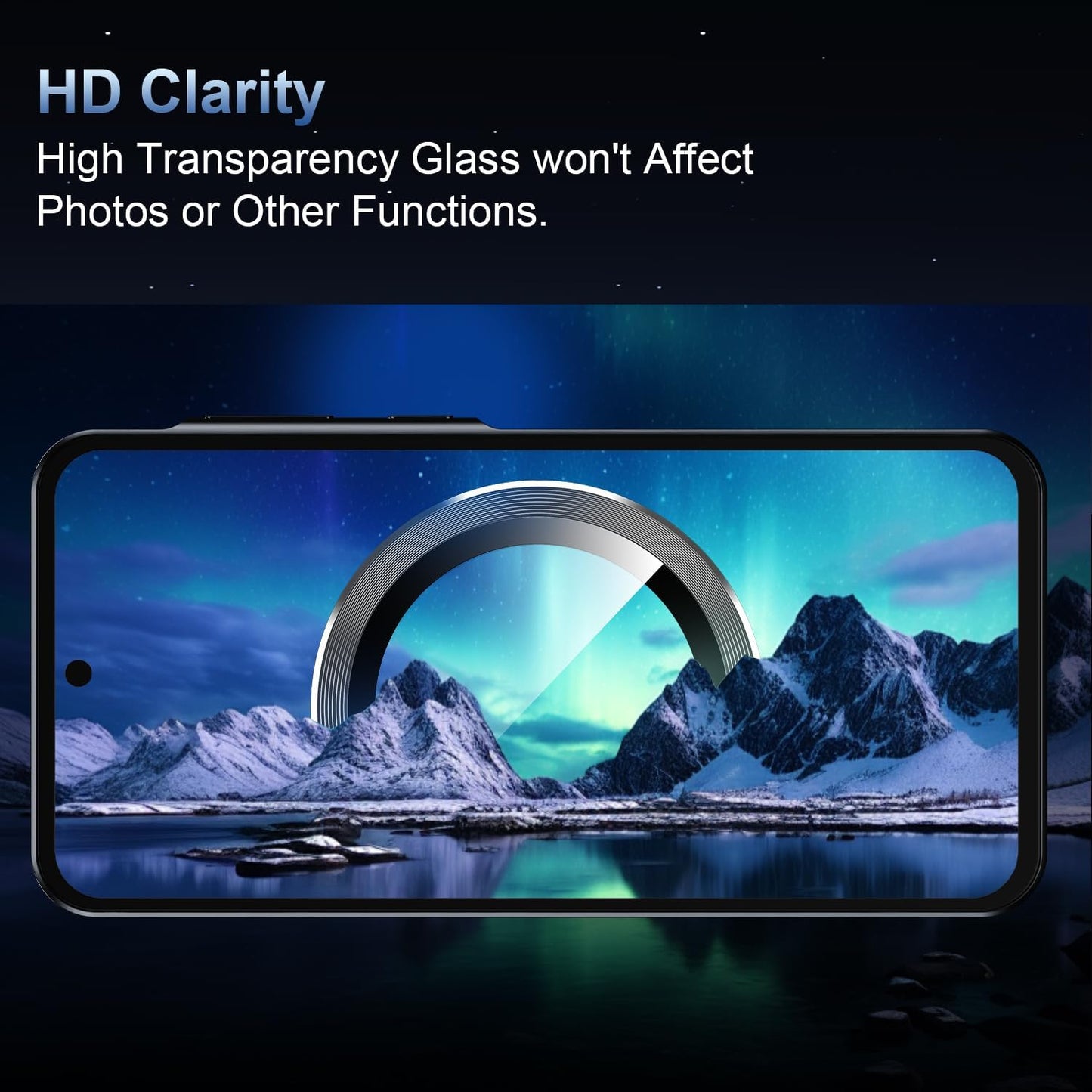 Korecase for Galaxy S25 Plus Camera Lens Protector, 9H Tempered Glass Anti Scratch Camera Screen Protector Shockproof Film Metal Ring Lens Protector for Galaxy S25+Plus,Colorful