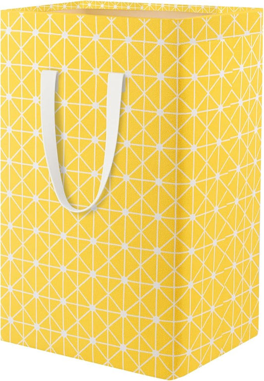 Waterproof Laundry Hamper Collapsible Laundry Basket Extended Cotton Handle Laundry Bag Large Clothes Storage Toy Organization for Bathroom Bedroom Laundryroom College Dorms