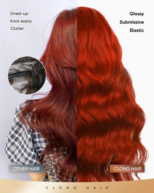 Ginger Orange Body Wave HD Lace Frontal Wigs Human Hair，200% Density 350# 13X4 Lace Front Wigs Human Hair Pre Plucked for Women 18inch