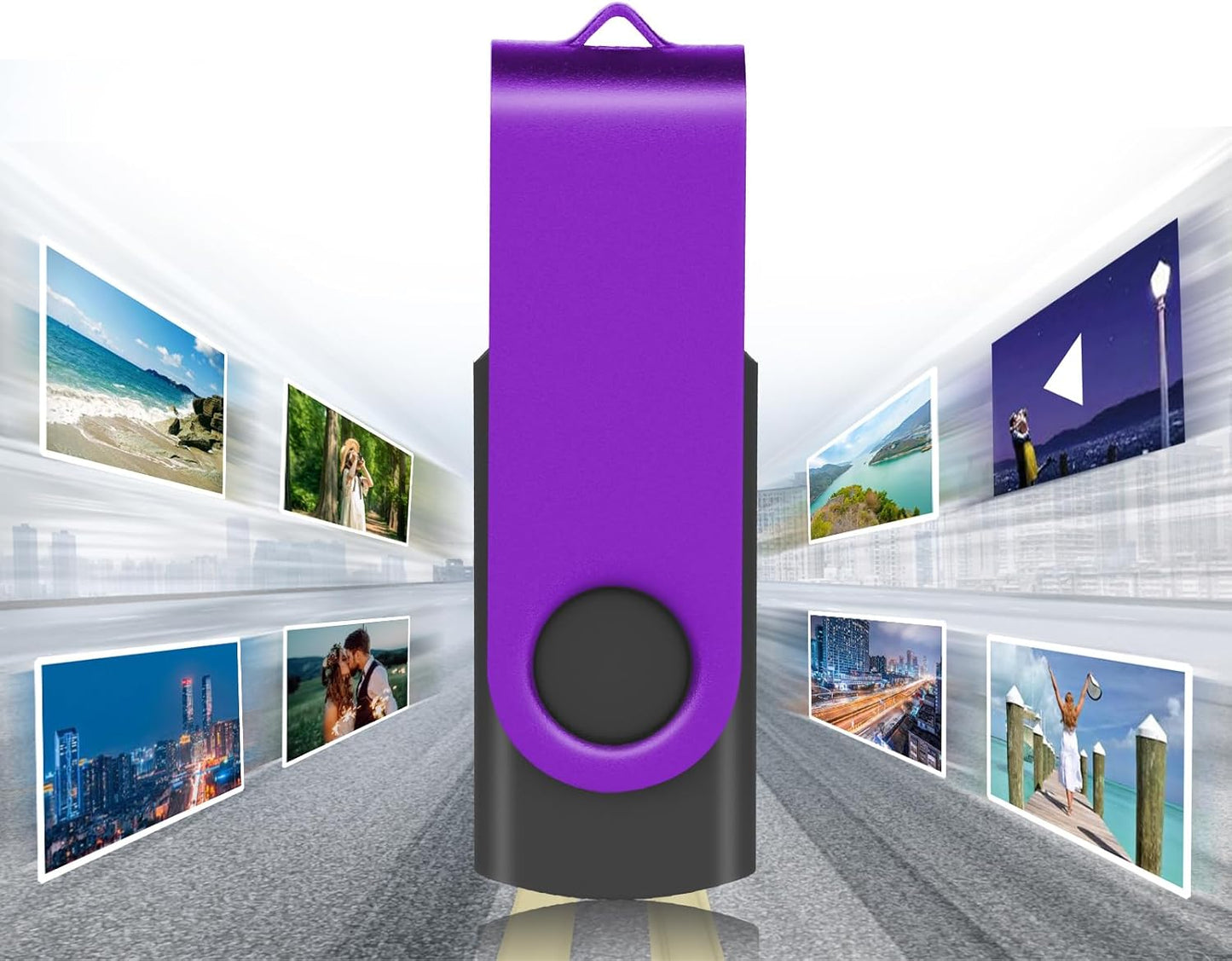 EASTBULL Flash Drive Bulk 8GB USB 100 Pack with Lanyards USB 2.0 Thumb Drive Bulk Memory Stick Swivel Pen Drive for Storage and Backup(8GB 100Pack, Mixed Color)