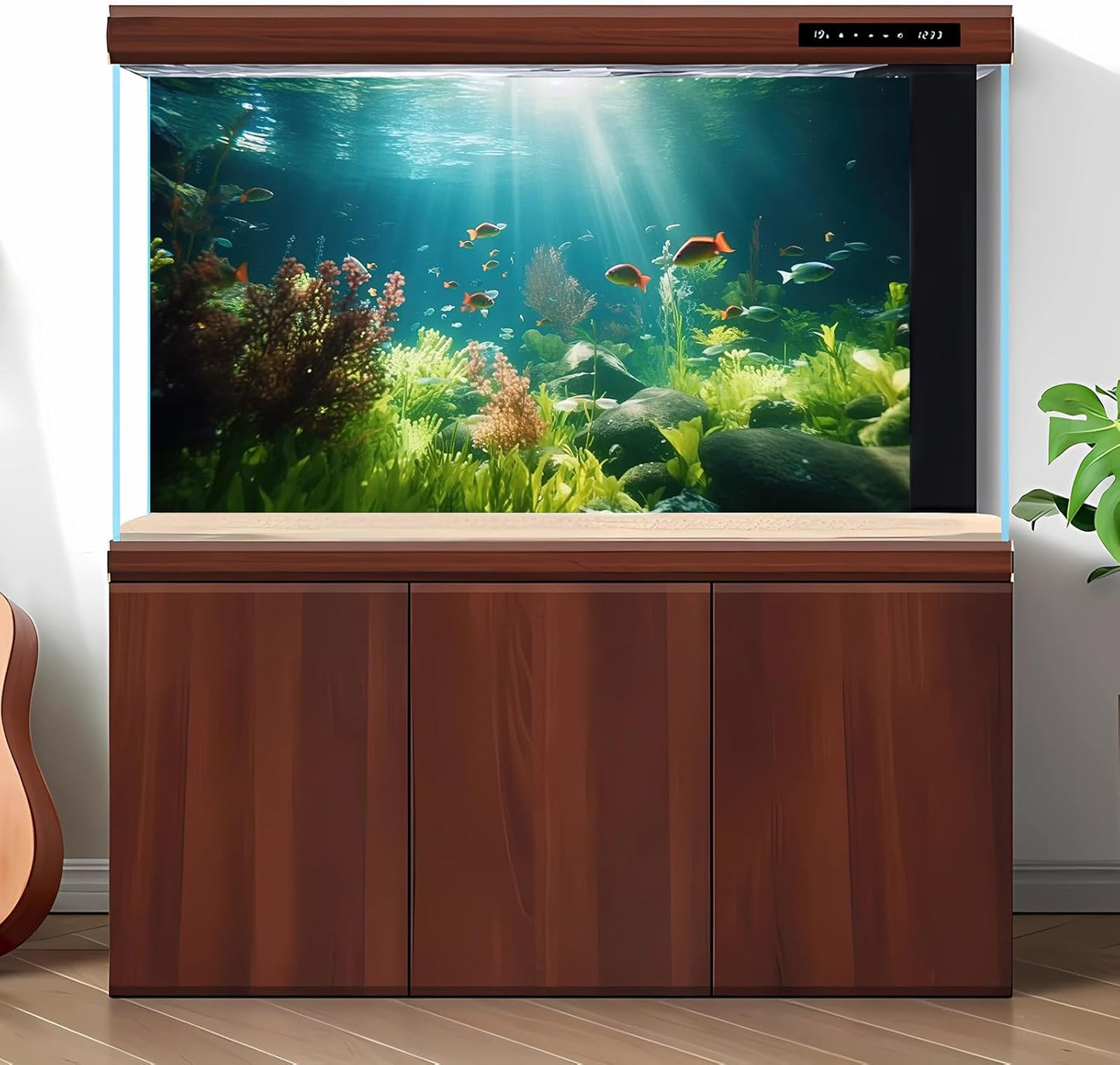 Fish Tank Background Underwater Aquarium Background Under The Sea Aquatic Plants Fish Tank Backgrounds Ocean Floor Rock Terrarium Wallpaper Tropical Fish Aquarium Reptile Tank Backgrounds 72x18in