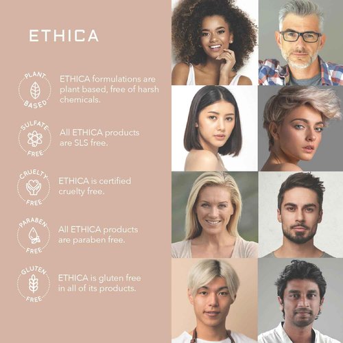Ethica Beauty Sulfate-Free Salon-Grade Anti-Aging Moisturizing Shampoo, Hypoallergenic Scalp & Hair Growth Formula, For All Hair Types - Paraben Free, Gluten Free, Fragrance Free, 16.9 oz
