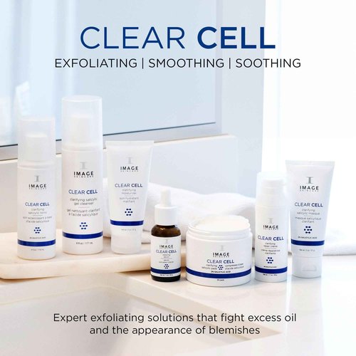 IMAGE Skincare, CLEAR CELL Clarifying Repair Crème, Facial Night Cream Gel Moisturizer for Oily Prone Skin, 1.7 oz