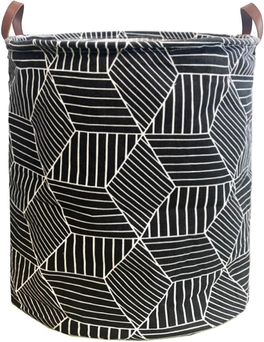 Waterproof Laundry Hamper Collapsible Laundry Basket Leather Handle Laundry Bag Large Clothes Storage Toy Organization for Bathroom Bedroom Laundryroom College Dorms (92-Satisfied laundry hampers)