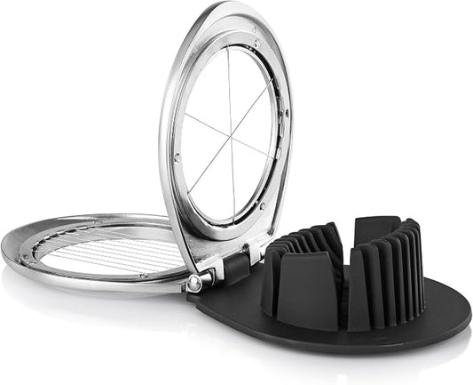 New Star Foodservice Heavy Duty Egg Slicer with 3 Slicing Styles, Chrome Plated (Hand Wash Only)