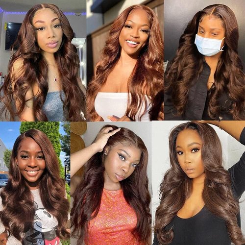 Condescension Brazilian Human Hair Bundles 18 20 22 Inch Body Wave 3 Bundles Human Hair 100% Unprocessed Remy Brazilian Virgin Weave Hair Chocolate Brown 4 for Women