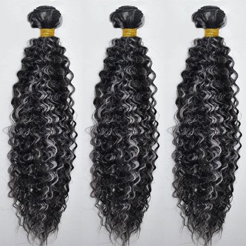 Condescension P4/Grey Human Hair Bundles 20 22 24 inch Water Wave Human Hair Bundles Highlight Chocolate Grey Unprocessed Soft Sewn In Hair with Double Weft for Black Women