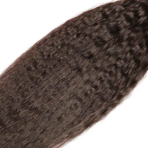 Condescension Bundles Human Hair 26 28 30 Inch Chocolate Brown Yaki Wave Human Hair Bundles Brazilian Virgin Remy Medium Brown Soft and Silky Hair Extensions
