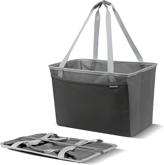 CleverMade EcoBasket Collapsible Tote Basket – Reusable Grocery Tote