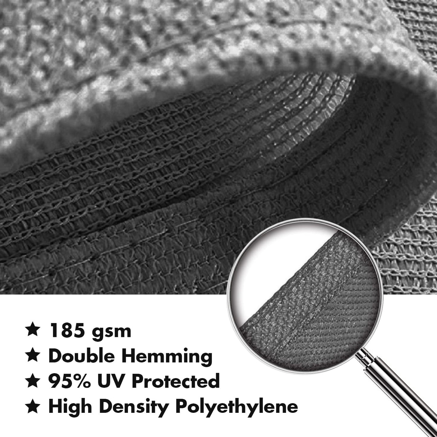 KANAGAWA 10'X16' Dark Gray Custom Size Sun Shade Sail Rectangle UV Block Canopy Cover for Patio Backyard Lawn Garden Outdoor (Customized Available)