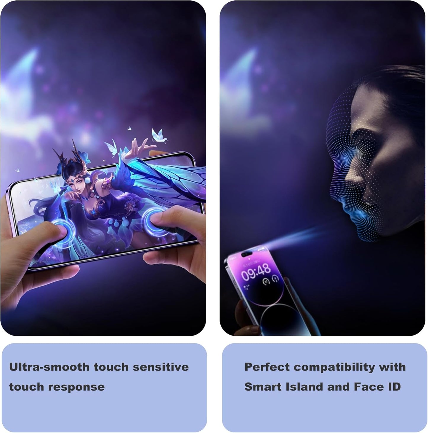 Matte Privacy Screen Protector for iPhone 15ProMax Screen Protector Anti-Glare, Anti-Spy Tempered Glass Film, Smooth and Responsive Touch Anti-Scratch Glass