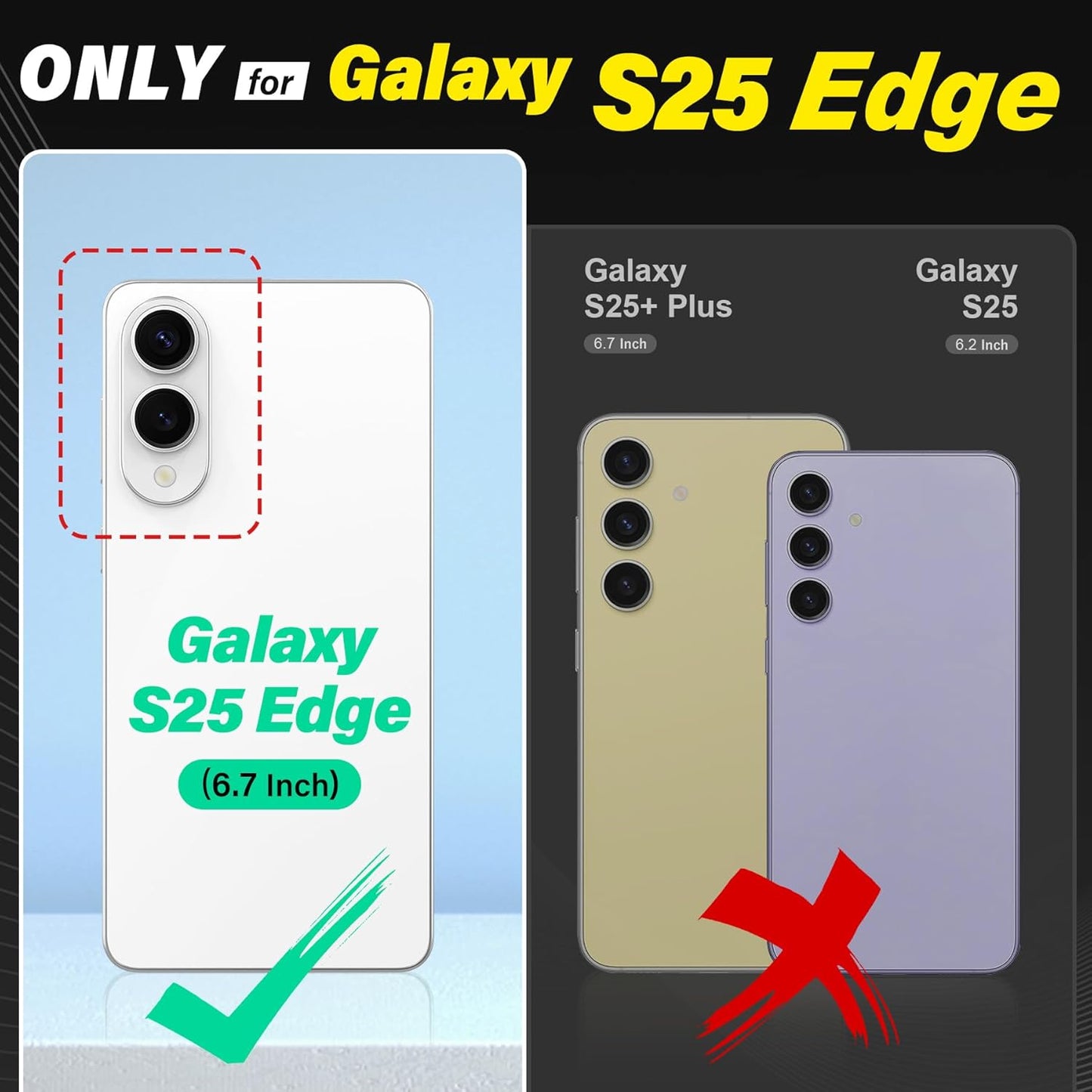 TUCCH Case for Galaxy S25 Edge, [Detachable] 2 in 1 Magnetic PU Leather Wallet Wrist Strap RFID Blocking Wireless Charging 4 Card Holder Kickstand Removable Flip Cover for Galaxy S25 Edge, Plum Purple