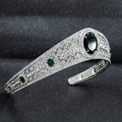 The Greville Emerald Kokoshnik Replica Tiara,Princess Eugenie Wedding Tiara HG086A