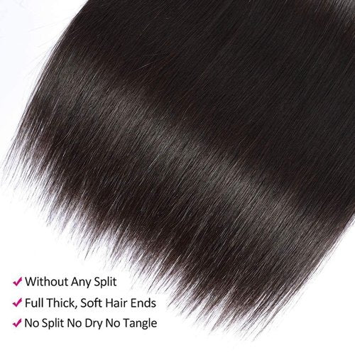 Giginger Bundles Human Hair 18 20 22 Inch Human Hair Bundles Natural Black Unprocessed Quick Weave Soft Sewn In Hair Extensions for Black Women