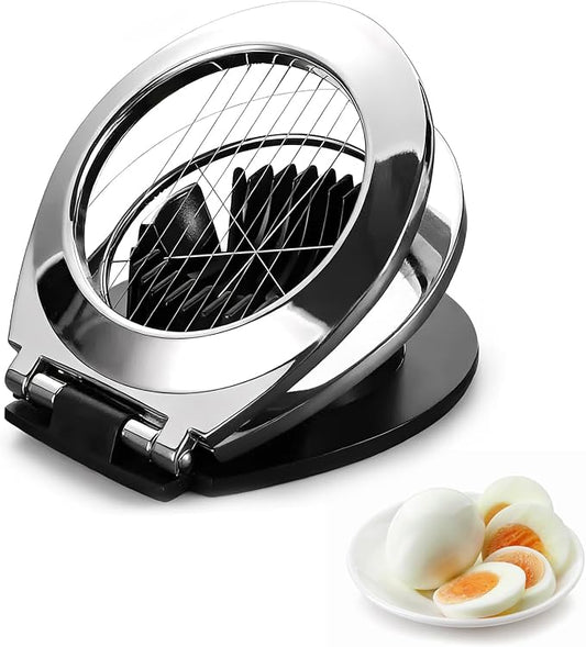 3 in 1 Egg Slicer, Egg Cutter Egg dicer for Boiled Eggs -Stainless Steel Wire with 3 Slicing Styles