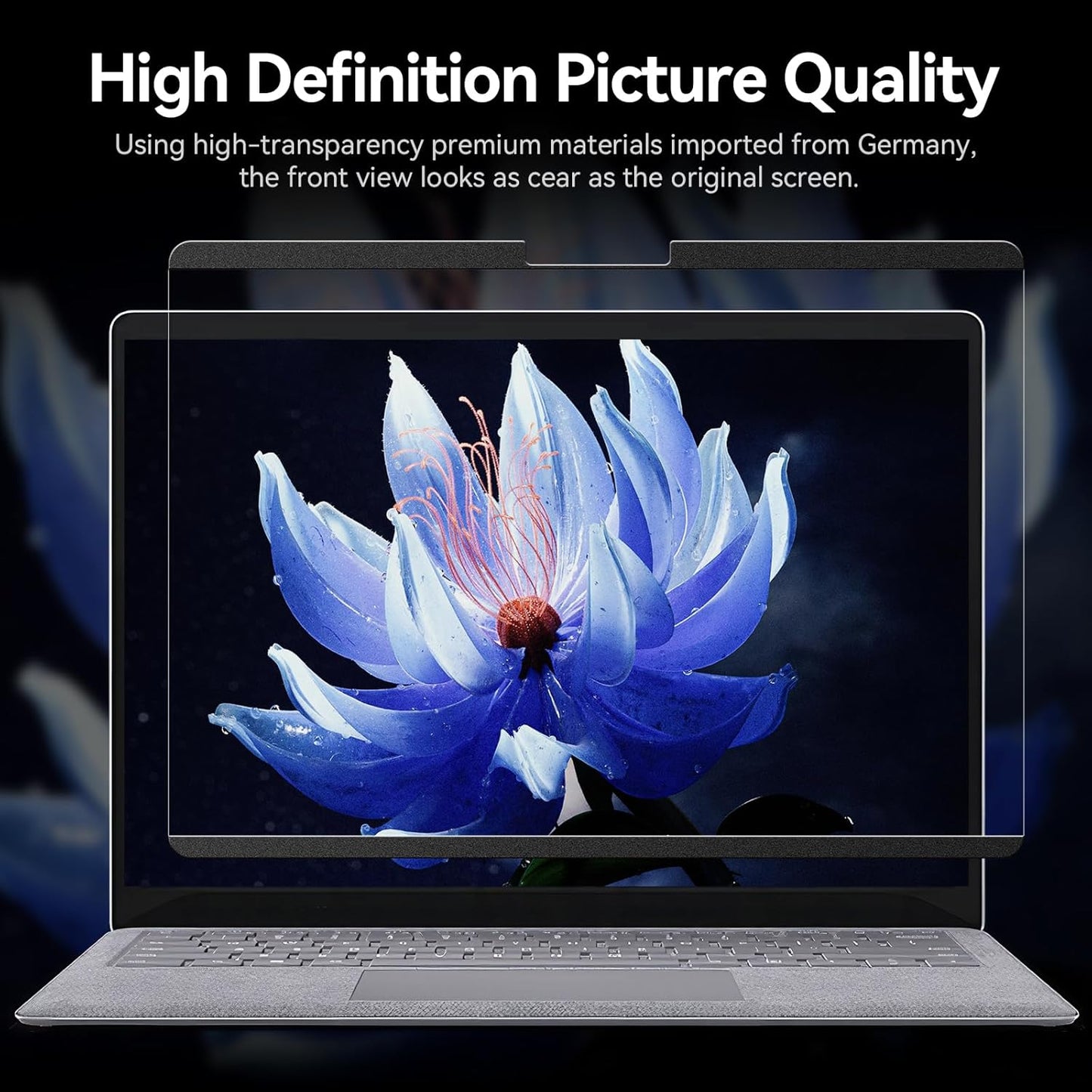 Magnetic Privacy Screen for 14.4 inch Microsoft Surface Laptop Studio 2/1, Removable Anti Glare Blue Light Laptop Privacy Filter, Anti Spy Black Protector Security Private