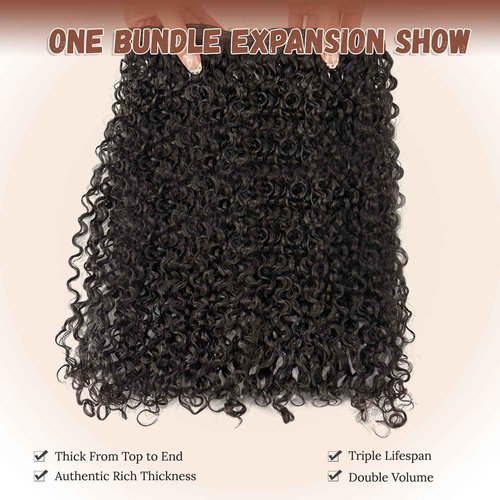 Burmese Bundles Premium Raw 100% Human Hair Water Wave High Rate 15A Unprocessed No Stray Short Hair Extensions Triple Lifespan Excellent Fullness Extra Thick From Top to End Black 26inch