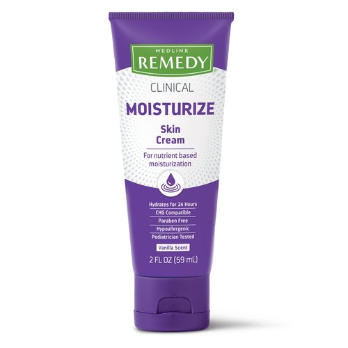 Medline Remedy Clinical Skin Cream, Nourishing Formula for Dry Skin, 2 oz., Pack of 24